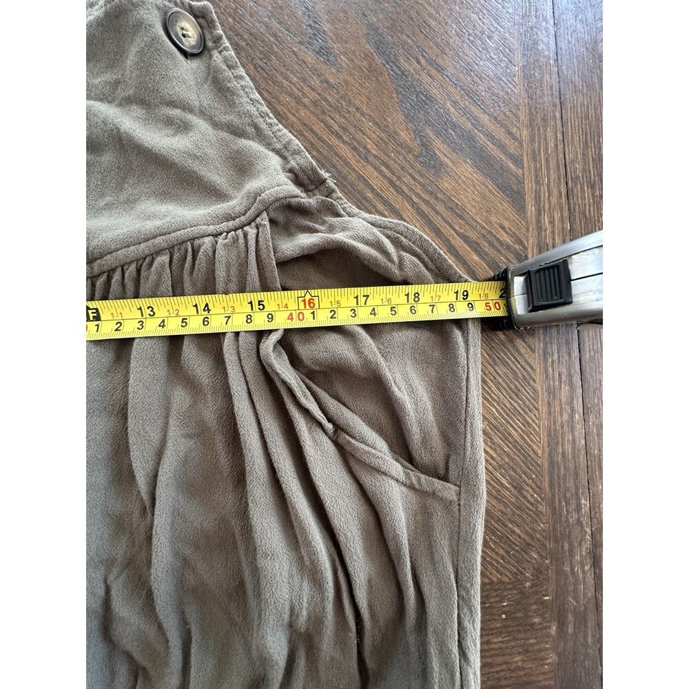 Kori Jumpsuit Womens Jumpsuit Size XL Olive Green Cropped Cottagecore Beach - Picture 5 of 6
